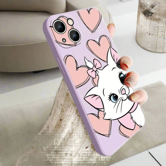 The Aristocats Marie Phone Case For Apple iPhone 14 13 12 mini 11 Pro 8 7 Plus XR XS X Max Liquid Rope Funda Cover