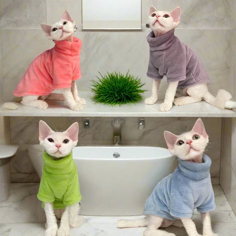 Turtleneck Cat Sweater for All Cats (Sphynx, Maine-Coon, Tabbies)