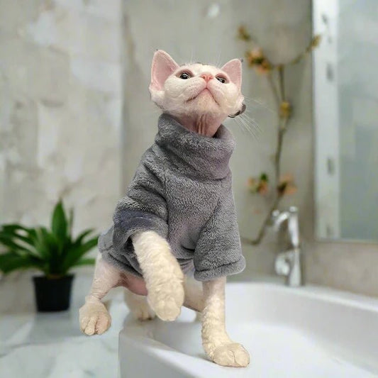 Turtleneck Cat Sweater for All Cats (Sphynx, Maine-Coon, Tabbies)