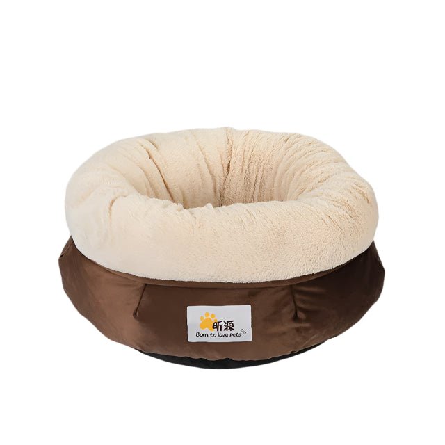 Velvet Plush Cat Bed Nesting Basket