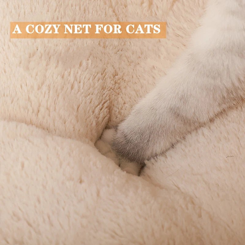 Velvet Plush Cat Bed Nesting Basket