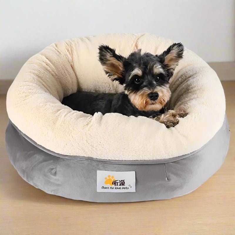 Velvet Plush Cat Bed Nesting Basket