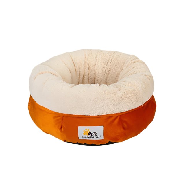 Velvet Plush Cat Bed Nesting Basket