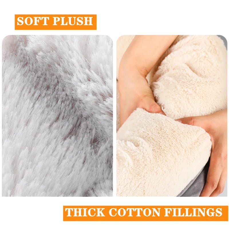 Velvet Plush Cat Bed Nesting Basket