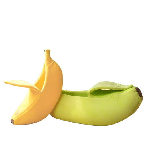 Warm Banana Shaped Portable Cat Bed