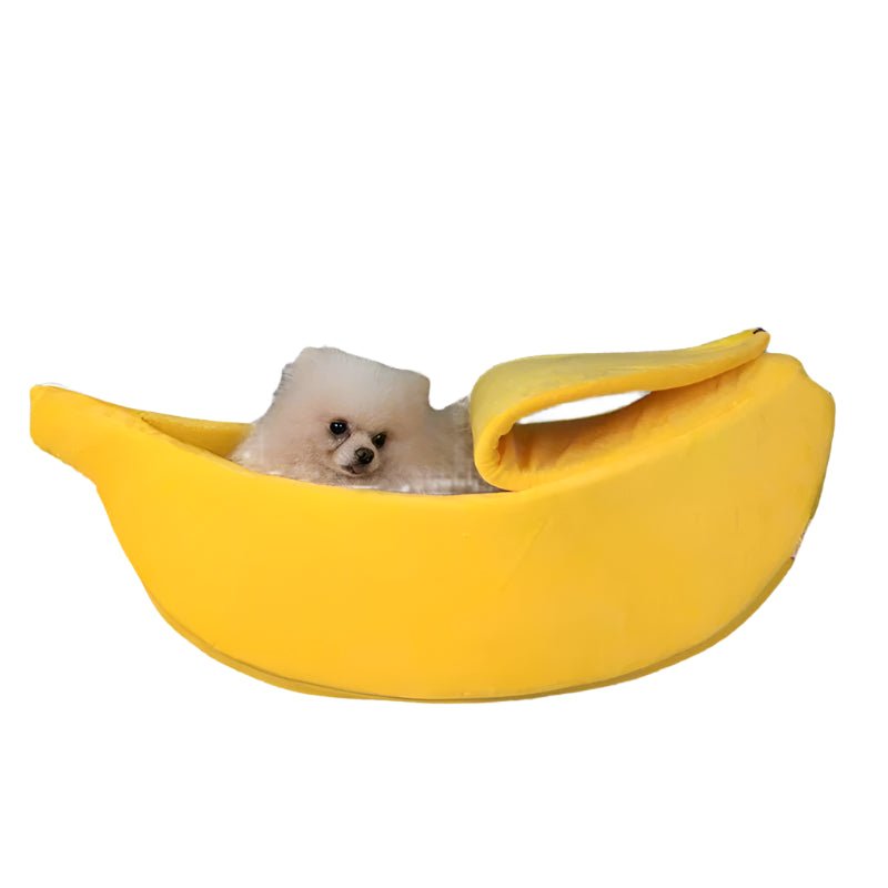 Warm Banana Shaped Portable Cat Bed