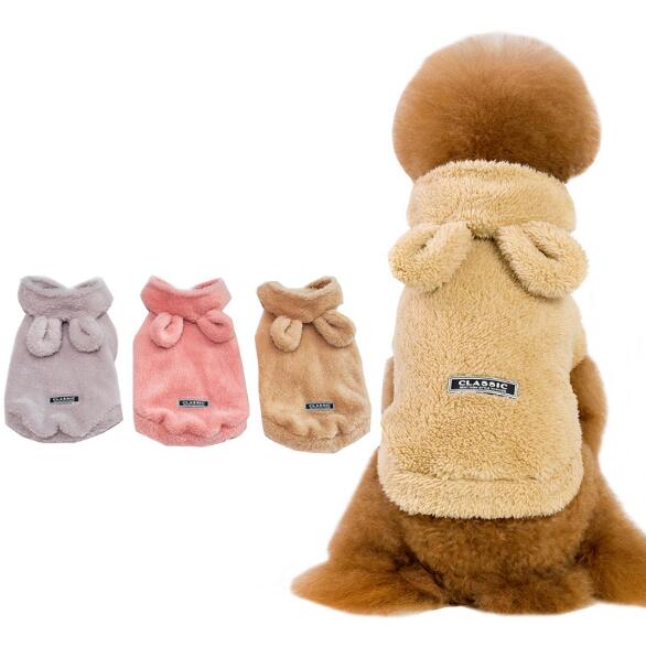 Warm Fuzzy Bunny Winter Parka for Cats to Medium Sized Dogs