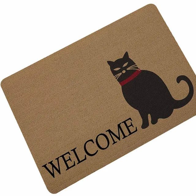 Welcome Cats Entrance Absorbent Anti-Slip Mats