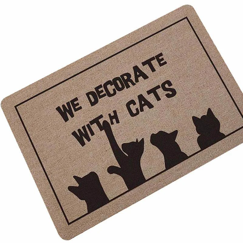 Welcome Cats Entrance Absorbent Anti-Slip Mats