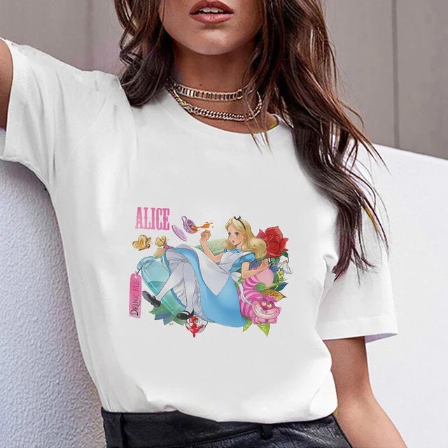 We're All Mad Here Alice in Wonderland T-Shirt for Women