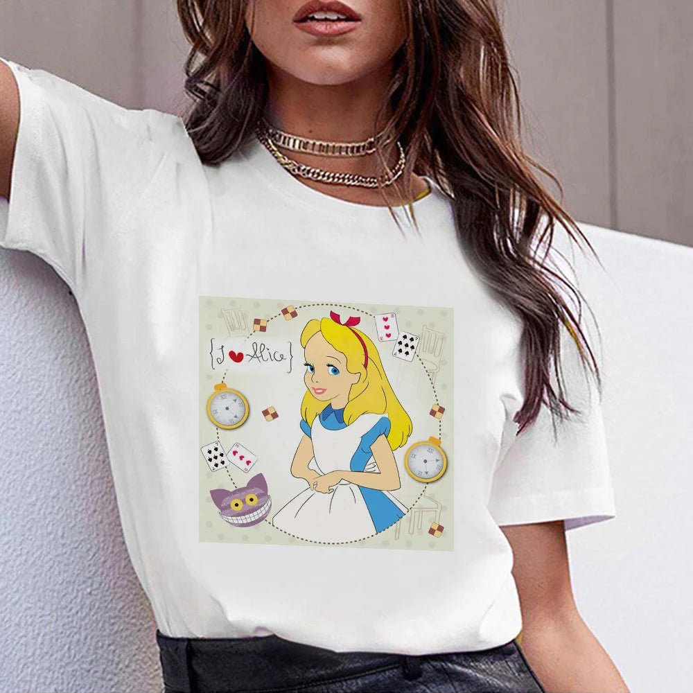We're All Mad Here Alice in Wonderland T-Shirt for Women