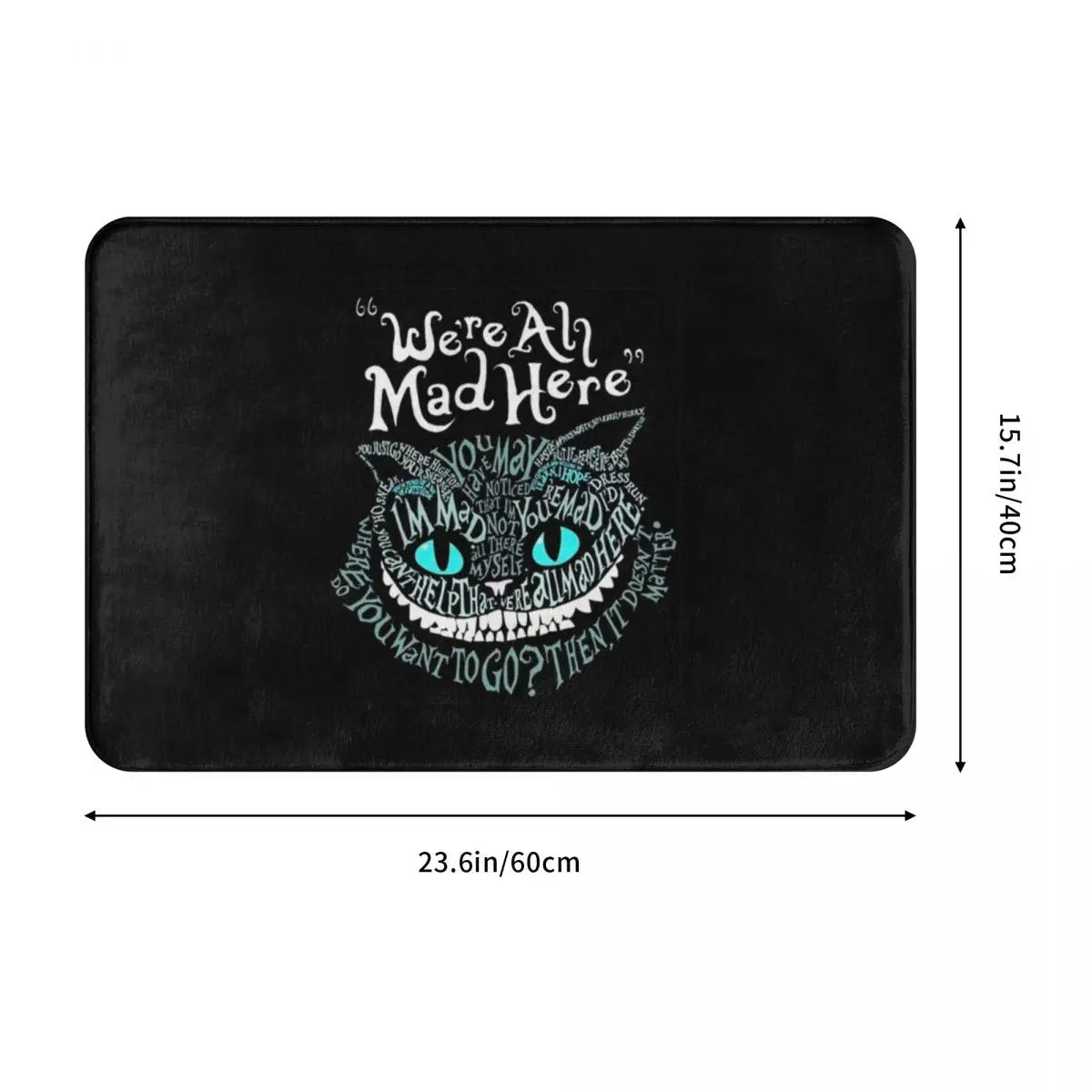 We're All Mad Here Cheshire Cat Absorbent Doormat