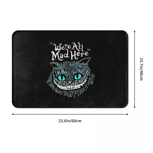 We're All Mad Here Cheshire Cat Absorbent Doormat