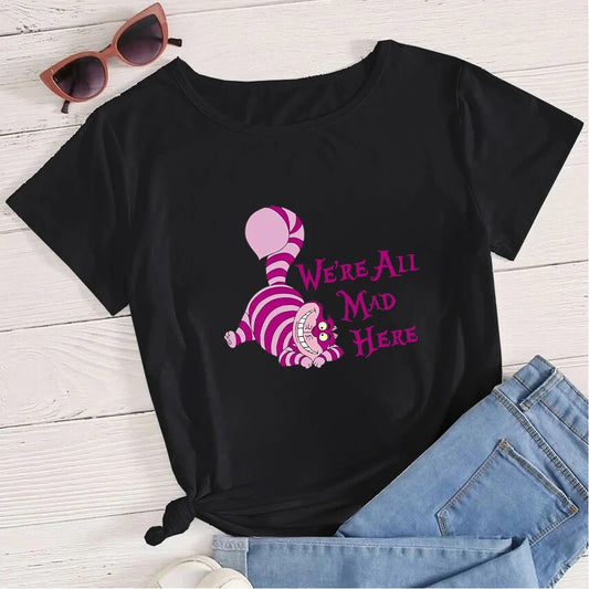 We're All Made Here Cheshire Cat Y2k Fashion T-Shirt