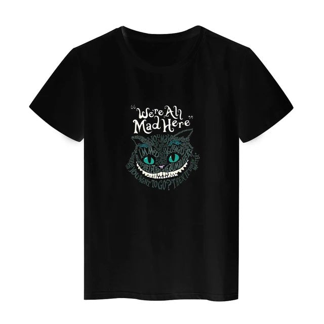 We're All Made Here Cheshire Cat Y2k Fashion T-Shirt