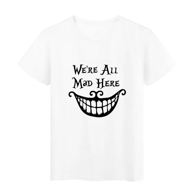 We're All Made Here Cheshire Cat Y2k Fashion T-Shirt