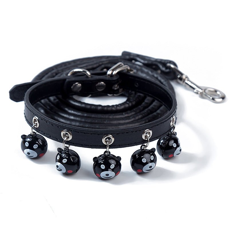 Winnie-The-Pooh Cartoon Bells Pet Collar and Leash Set