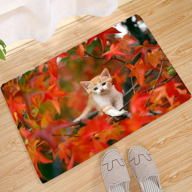 Wipe Your Paws Welcome Mat Soft Non-Slip 3D Decor Print