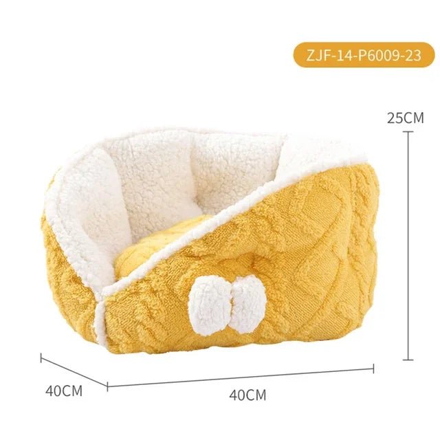 Yellow and White Cat Bed and Sleeping Mat Collection