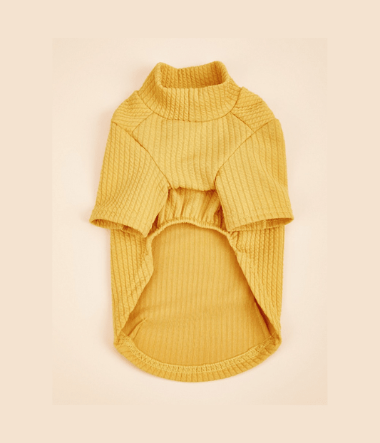 Yellow Small Plaid Pet Sweater